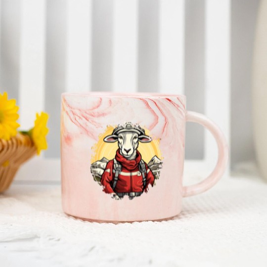 Sheep Firefighter Marble Mugs