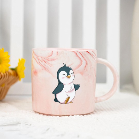 Cute Penguin Marble Mugs