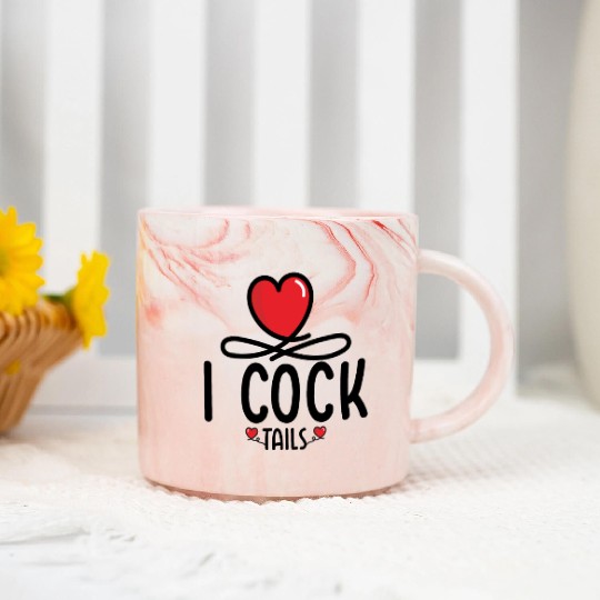 Funny I Love Cocktails 5 Marble Mugs