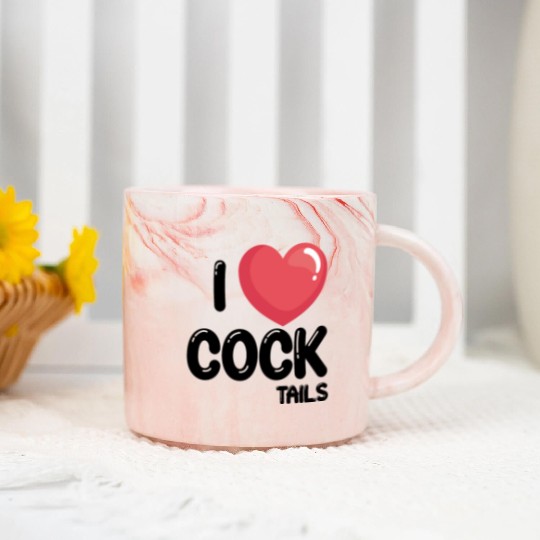 Funny I Love Cocktails 1 Marble Mugs