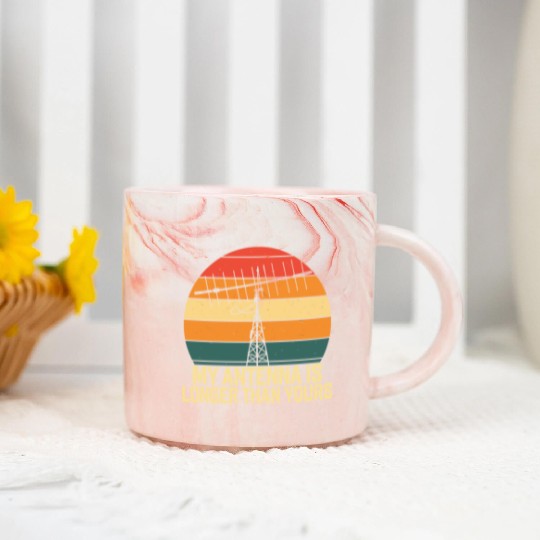 Amateur Radio Operator Ham Radio My Antenna Is Marble Mugs