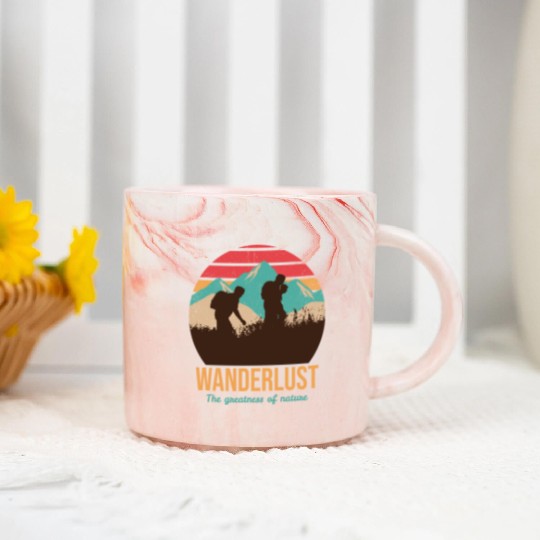 WANDERLUST The greatness of nature Marble Mugs