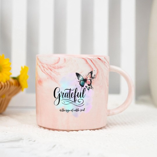 grateful is the sign of noble souls Marble Mugs