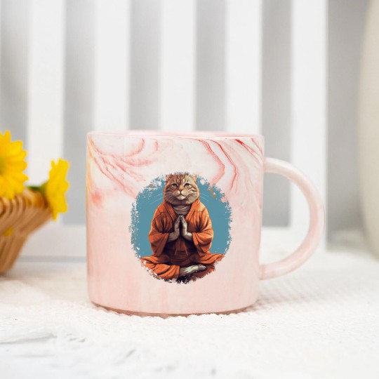Yoga cats Marble Mugs