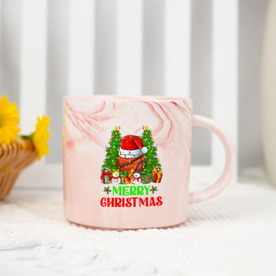 Basketball Christmas Marble Mugs