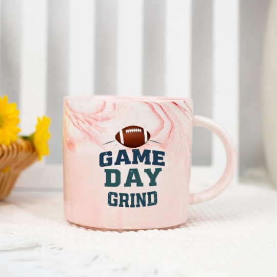 Game Day Challenge - Grind to the Finish, football Marble Mugs