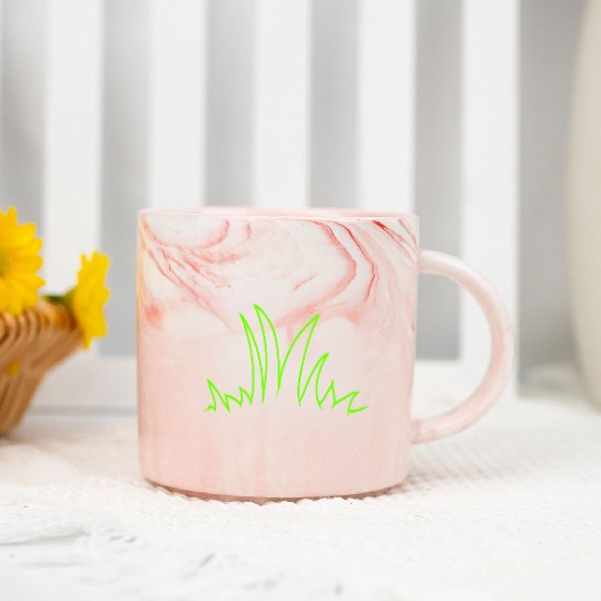 Meadow Many Grasses Blades Of Grass Green Nature Marble Mugs
