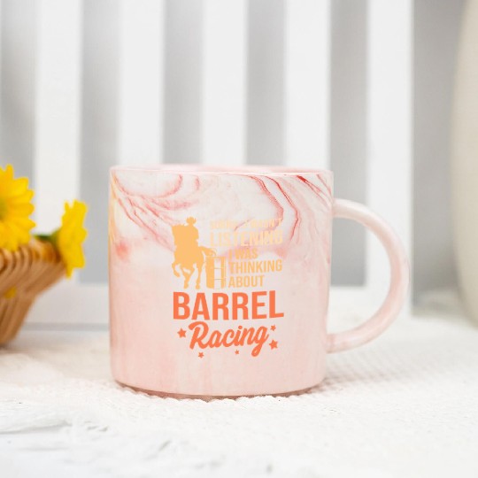 Horseback Riding Cowgirl Funny Barrel Racing Marble Mugs