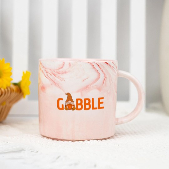 GOBBLE TURKEY PODIATRIST FUNNY THANKSGIVING Marble Mugs