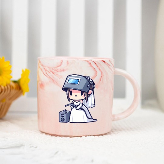 Ironworkers Wife Strong Bride Marble Mugs