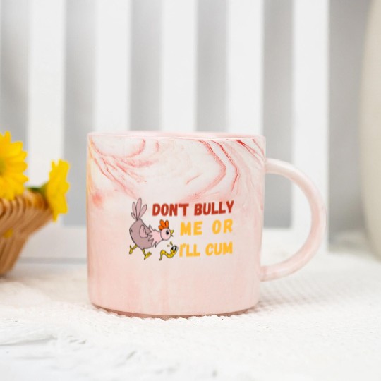 don't bully me or I'll cum standard Marble Mugs