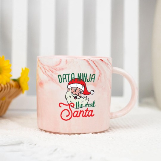 Data Ninja xmas real Santa Data Science Christmas Marble Mugs