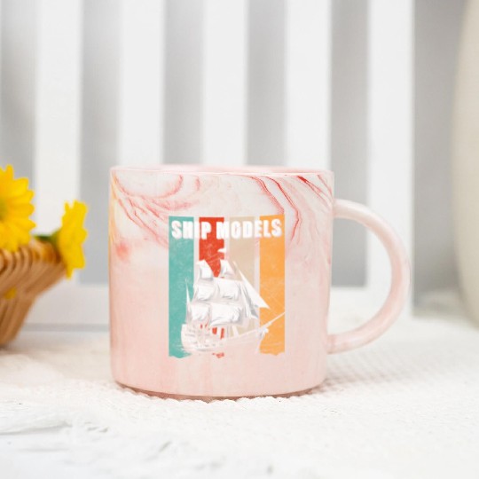 Model Ship Miniature Hobby Marble Mugs