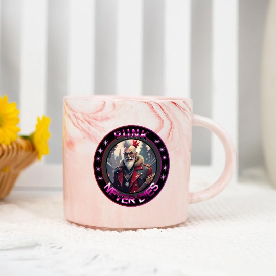 Punk Never Dies - Bold Rebel Spirit Art Marble Mugs