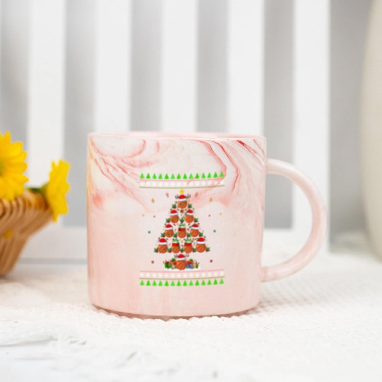 Basketball Christmas Tree Marble Mugs