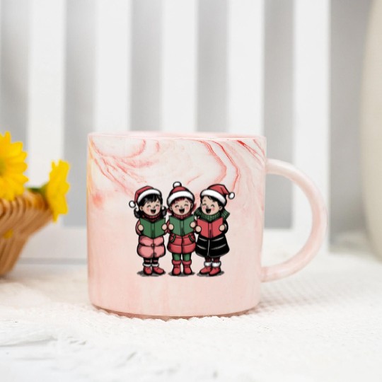 Merry christmas, Christmas Retro Marble Mugs