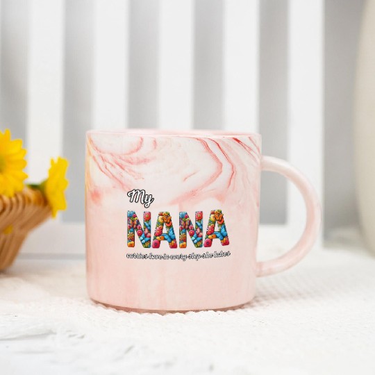 My NANA carries love in every step she takes Marble Mugs