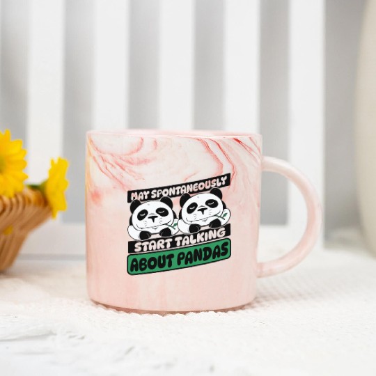 Spontaneously Start Talking About Panda Friend Marble Mugs