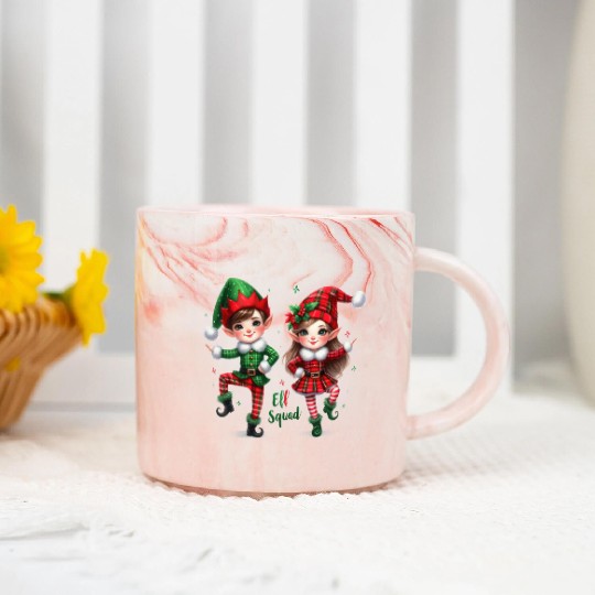 Merry Christmas, Christmas Retro Marble Mugs
