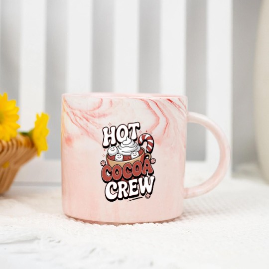 Hot Cocoa Crew Marble Mugs
