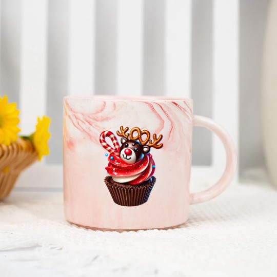 Christmas ice cream, Merry Christmas Marble Mugs