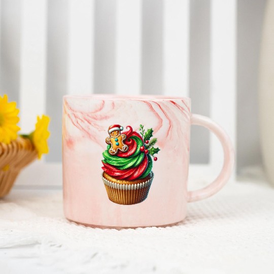 Christmas ice cream, Merry Christmas Marble Mugs