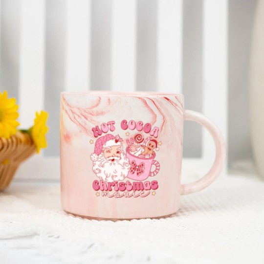 Hot cocoa Christmas movie Marble Mugs