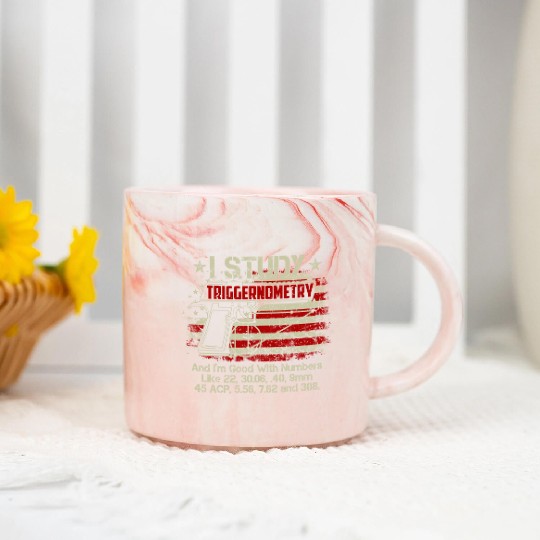 I Study Triggernometry Good With Numbers Gun Marble Mugs