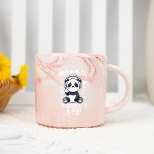 Can't hear you I'm listening to K-pop Merch K-pop Marble Mugs