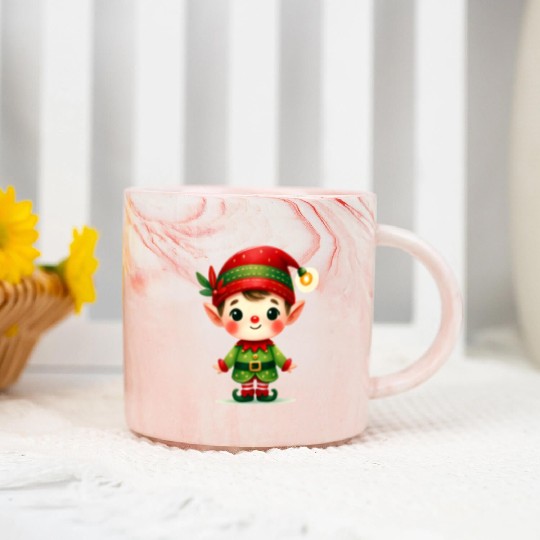 Merry Christmas, Christmas Retro Marble Mugs