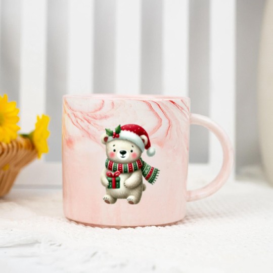Merry Christmas, Christmas Vintage Marble Mugs