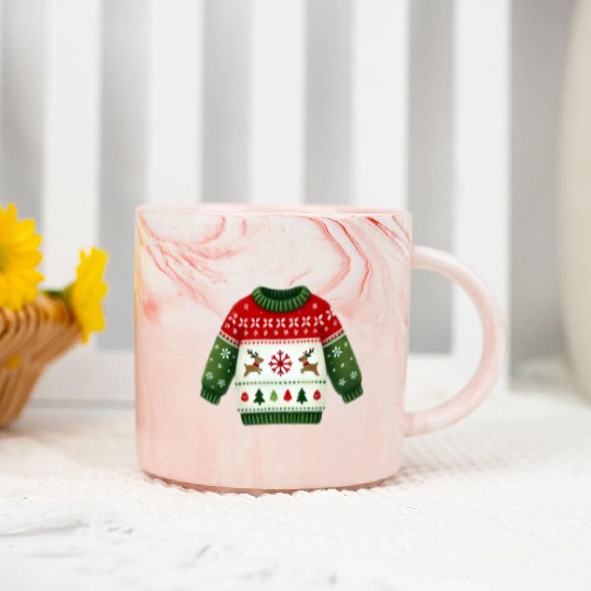 Merry Christmas, Christmas Vintage Marble Mugs