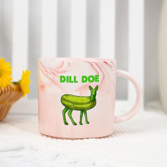 Dill Pickle Funny Graphic Marble Mugs