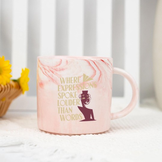 Silent Movie Fan Vintage Cinema Classic Film Lover Marble Mugs