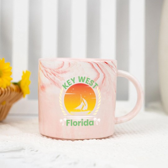 KEY-WEST FLORDIA Sailing West Keys Sailing Outfit Marble Mugs