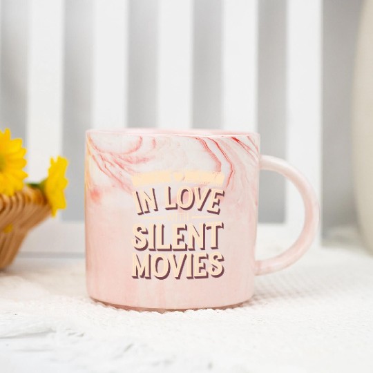 Silent Movie Fan Vintage Cinema Classic Film Lover Marble Mugs