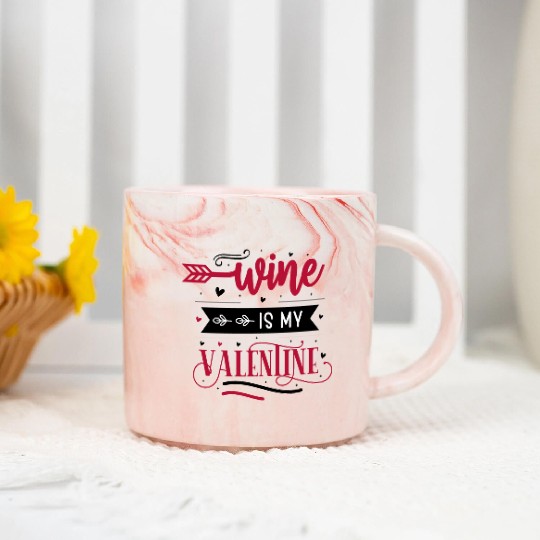 Valentine Retro, Happy Valentines Day Marble Mugs