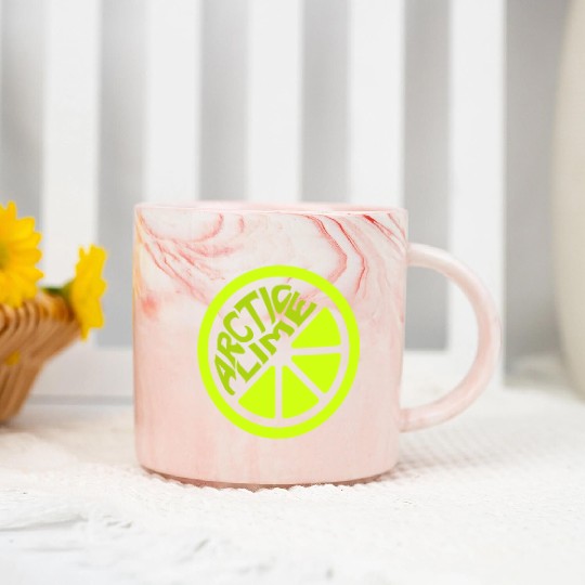 Arctic Lime Marble Mugs