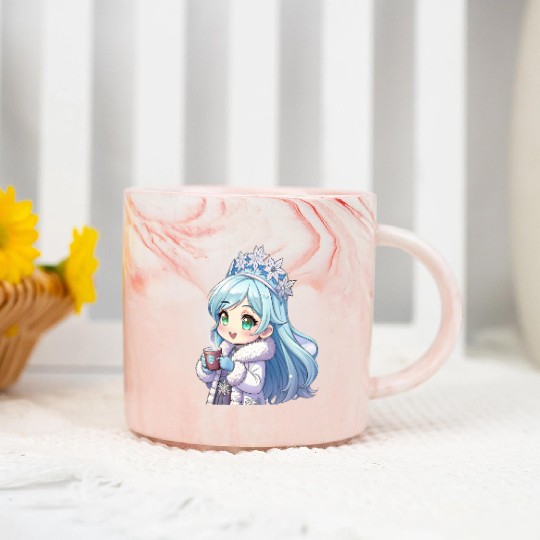 Snow Much Fun Winter Wonderland Girl Marble Mugs Gift