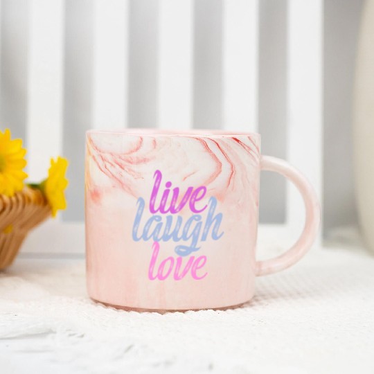 Live Laugh Love - Embrace the Joy Marble Mugs