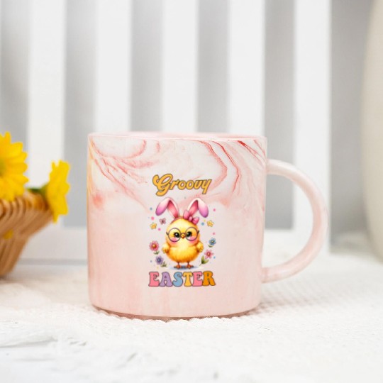 Happy Easter Day, Cute Easter Marble Mugs