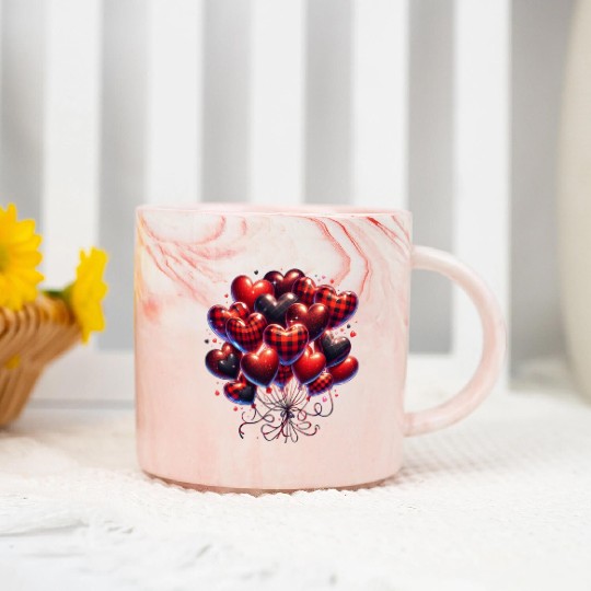 Valentines Cute, Valentine Day Marble Mugs