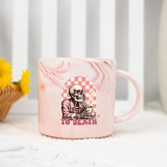 Valentines Day, Valentine Retro Marble Mugs