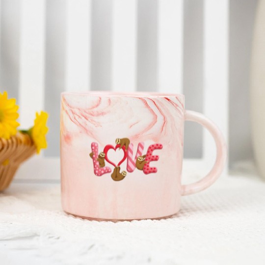 Valentines Day, Valentine Retro Marble Mugs