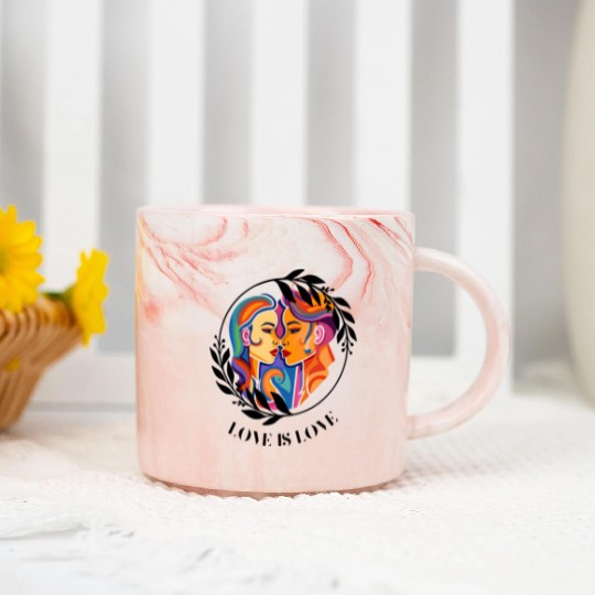 Love is Love, LGBTQIA+ Support Marble Mugs