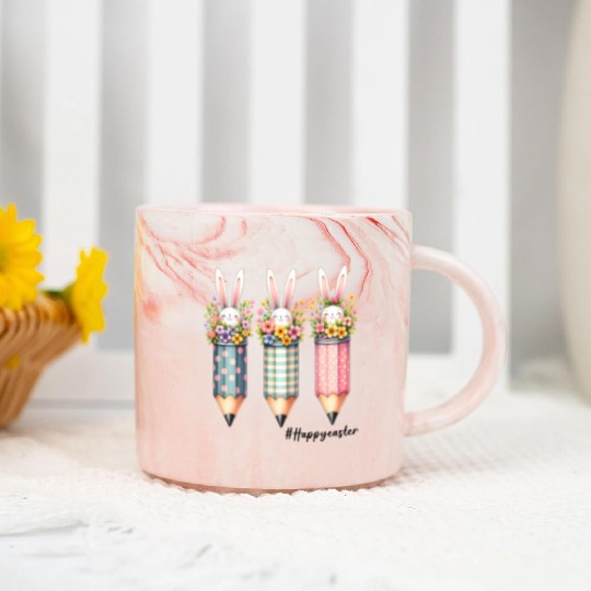 Happy Easter Bunny, Easter Day Marble Mugs