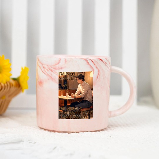 Not Single Romantically Challenged Valentines Marble Mugs
