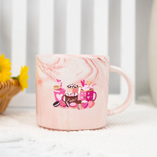 Coffee Valentine, Valentines Retro, Valentines Day Marble Mugs