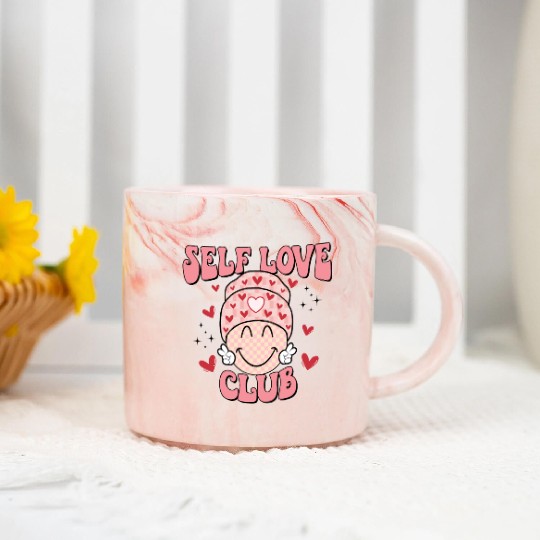 Valentines Day, Valentine Retro Marble Mugs