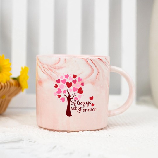 Valentines Day, Valentine Retro Marble Mugs